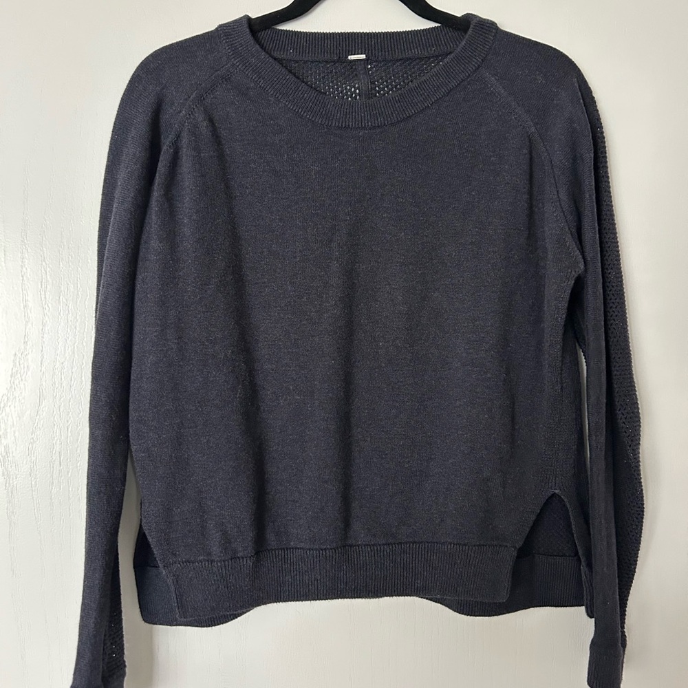 lululemon athletica Women's Grey/Blue Crewneck Sweater